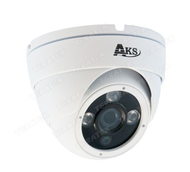 Видеокамера IP AKS-7202 А IP 2,8мм, антивандал, купол, 2,8 мм(70°), 1/4"CMOS OV9712, 1Мп, ИК-20м.