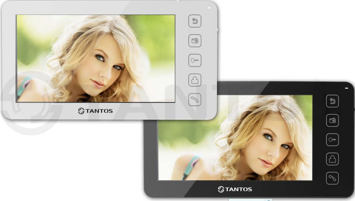 Видеодомофон Tantos Prime SD (Mirror) черный , TFT LCD 7", зеркальная панель