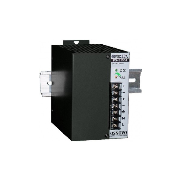 Блок питания PS-48150/I Промышленный блок питания; 100-240 AC/48 DC 3.2A (150W); Защита от КЗ и пере