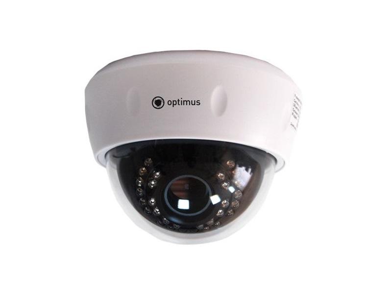 Видеокамера IP Optimus IP-E022.1(2.8-12)P, купол, 2,8-12мм, 1/3” CMOS APTINA, 1,3Мп, ИК-до 22м, PoE