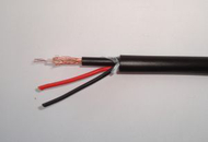 КВК-2П 2х0,75 кабель черный, RG59 B/U+2х0,75, outdoor (внеш.) с тросом, 200м.